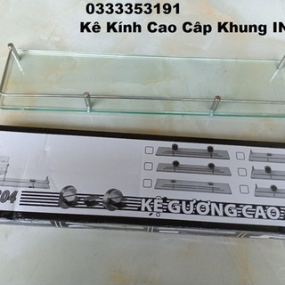 Kệ kính nhà tắm có lan can