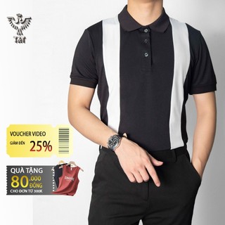 Áo polo nam áo thun nam cổ bẻ tay ngắn phối sọc kiểu dáng hàn quốc chất cotton co dãn thoáng mát PL3507