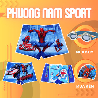 Quần bơi bé trai siêu nhân nhện chất liệu bền đẹp cao cấp chống thấm nước tốt