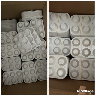 combo 10 khay pha màu 6 ô,khay 8 lỗ,khay dày,khay bóng
