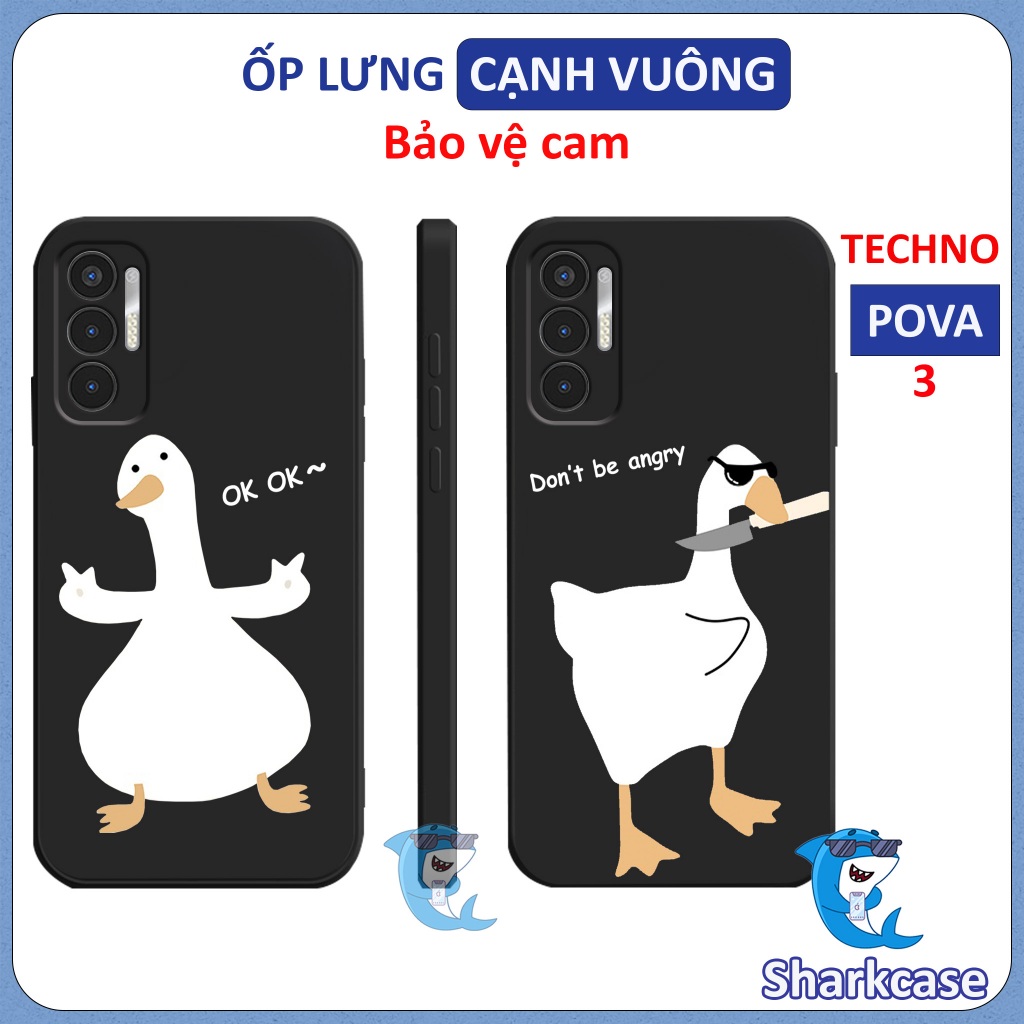 Ốp lưng Tecno Pova 3 hình con vật cute nhựa dẻo bảo vệ cam điện thoại toàn diện I Vỏ bao dt techno