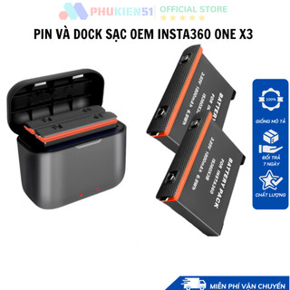 Pin For và dock sạc dành cho Insta360 One X4 X3 X2 - Pin 2290 /1800/ 1700mAh OEM
