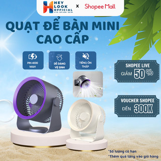 Quạt để bàn mini tích điện GODWELL 10000 mah quạt kẹp để bàn, trường học, văn phòng tiện dụng