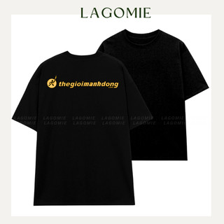 Áo Thun Form Rộng Cotton 100% In Chữ THẾ GIỚI MANH ĐỘNG Unisex Nam Nữ Slogan Hài Hước Chế Chữ LAGOMIE