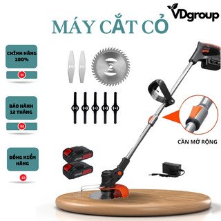 Máy cắt cỏ cầm tay mini dùng pin sạc điện dùng kèm 8 lưỡi-VD.STORE