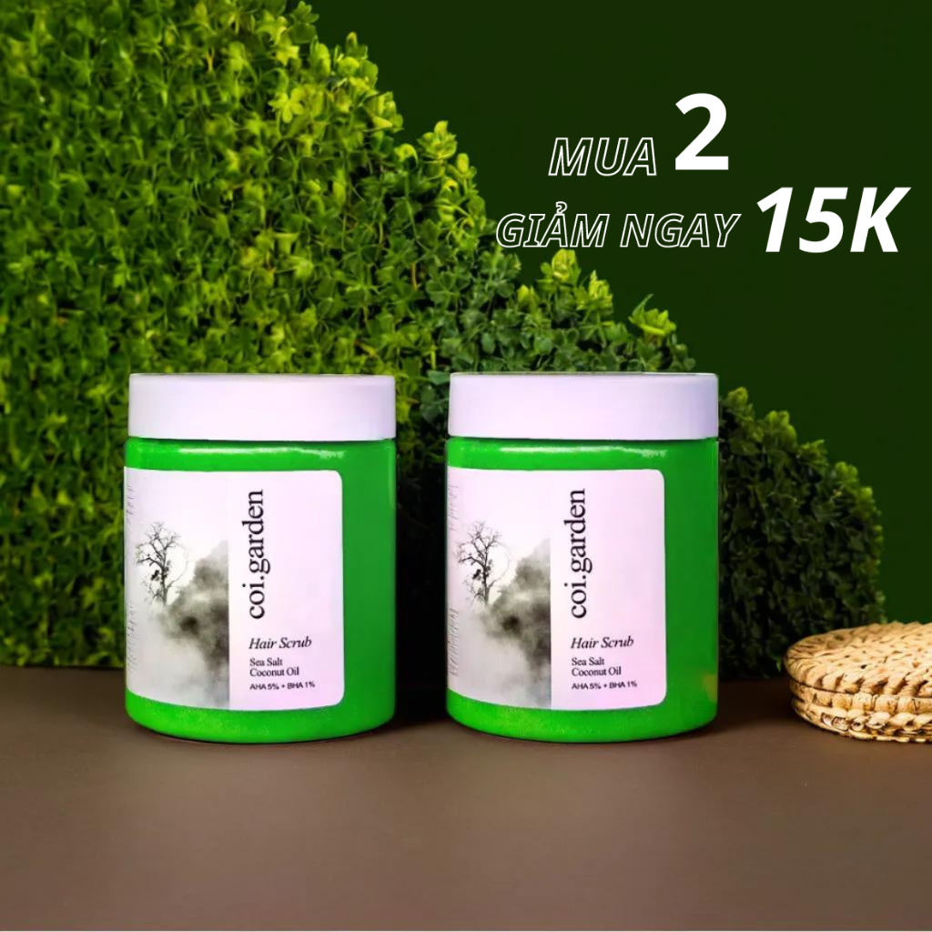 Tẩy tế bào chết da đầu Coigarden 300gr lâu bết sạch gàu - muối tẩy da chết tóc đầu hỗ trợ mọc tóc