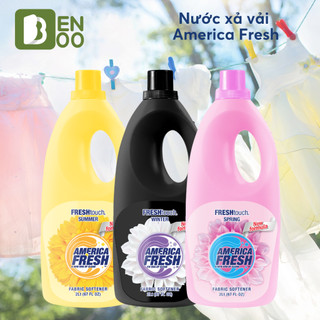 Nước xả mềm vải America Fresh Chai 2L Hương thơm tươi mát bốn mùa, Lưu hương lâu trên quần áo Thương hiệu đến từ Mỹ
