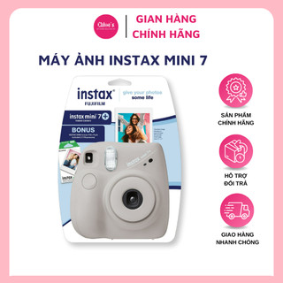 Instax Mini 7 plus 7+  Máy ảnh lấy ngay Fujifilm nhập Mỹ - Kèm 10 Film - Màu Grey