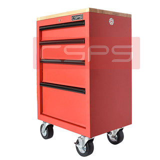 Tủ dụng cụ csps 61cm - 04 hộc kéo màu đỏ mặt ván gỗ