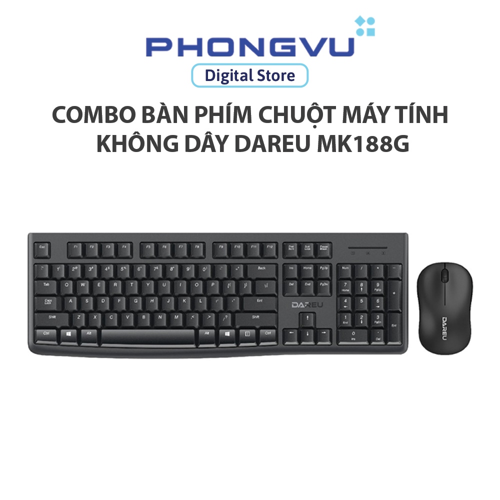 Combo bàn phím chuột máy tính không dây DAREU MK188G - Bảo hành 24 tháng