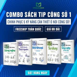 Sách: combo tip công sở 1 : đối thoại + lắng nghe + thói quen + tư duy +sắp xếp công việc