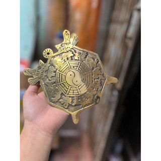 Gương Bát Quái Âm Dương Phẳng Trấn Trạch 15cm bằng đồng hoá sát giải xui vật phẩm phong thuỷ