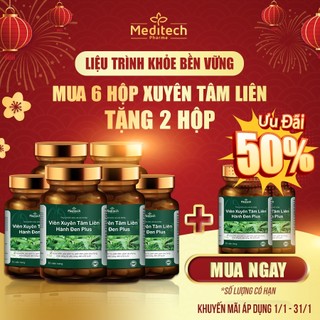 Viên uống bổ phổi xuyên tâm liên hành đen Plus MEDITECH thành phần thiên nhiên giảm ho hiệu quả