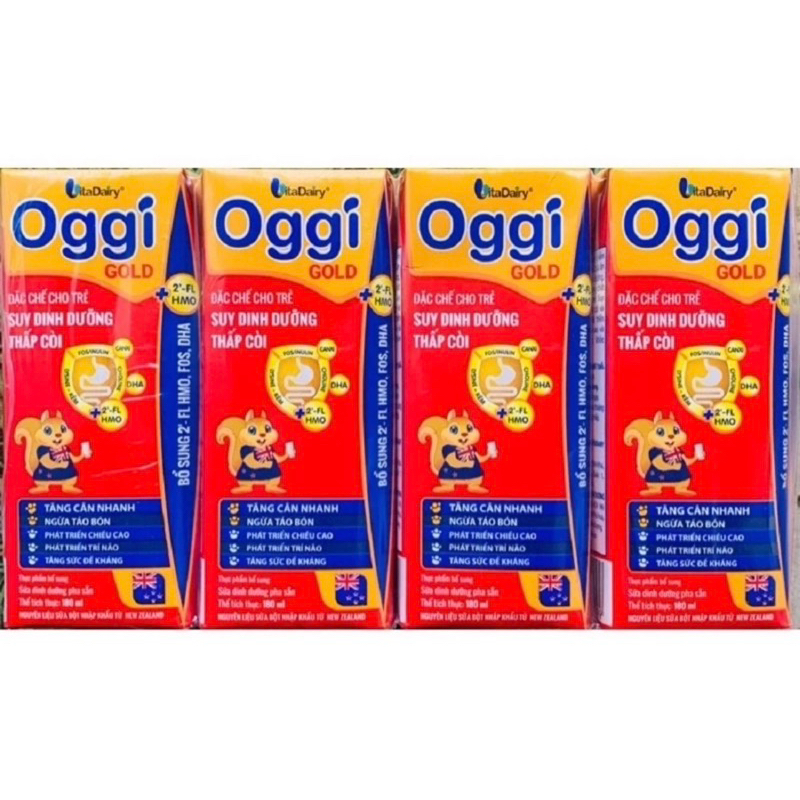 Lốc sữa oggi 180ml (4 hộp date mới )