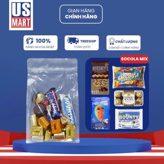 Socola tổng hợp mix ngẫu nhiên nhiều vị kirkland- hershey's - kisses - m&m - bounty - ferrero