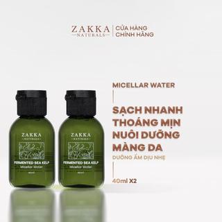  Combo 2x Nước Tẩy Trang Tảo Biển Zakka Naturals Làm Sạch Kép Siêu Tốc Fermented Sea Kelp Micellar Water 40ml