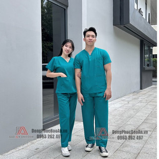 [XẢ 180K] Bộ Scrubs Cao Cấp Vải Cotton Bộ Đồng Phục Spa, TMV, Kỹ Thuật Viên Phòng Mổ NHIỀU MÀU