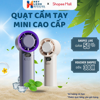 Quạt mini cầm tay tích điện gấp gọn 5 tốc độ gió GODWELL quay 90 độ dung lượng pin 3600mAh