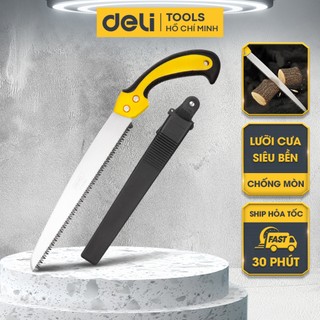 Cưa Cầm Tay Lưỡi Thẳng Deli Chính Hãng - Lưỡi Cưa Kim Loại Chắc Chắn, Sắc Bén - Bao Bảo Vệ An Toàn Tuyệt Đối