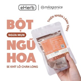 Mặt nạ ngũ hoa bột đắp mặt nguyên chất dưỡng da trắng mịn & ngừa mụn MILAGANICS 100gr (túi zip)