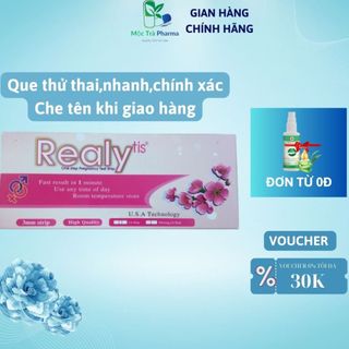 Que thử thai realy tis - que test nhanh, chính xác, phát hiện mang thai sớm, cốc tay cầm thông minh