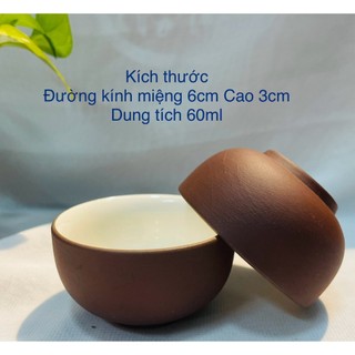Chén gốmtử sa bát tràng cao cấp chén uống trà phụ kiện trà đạo