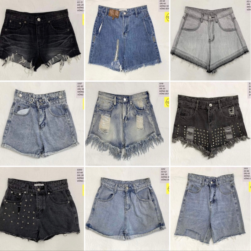 [ẢNH SHOP CHỤP CHỌN MẪU]SB2 Quần Short nữ lưng cao chất jean phong cách Hàn Quốc trẻ trung hàng 2han