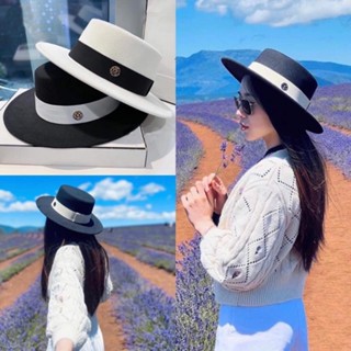 Mũ Dạ Boater MB Đai Màu Phối Tag M Kép