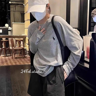 Áo pull nữ dài tay thêu logo ngực basic form rộng phong cách ullzang Hàn Quốc Adorable20ss APN26