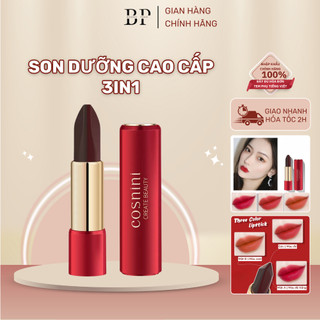 Son dưỡng môi 3in1, son môi dưỡng ẩm sáp ong chống nước siêu bền cao cấp Boonie Store