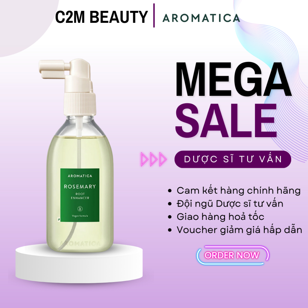 Xịt Dưỡng Tóc Aromatica Rosemary Root Enhancer 100ml