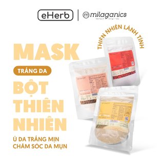 Mặt nạ bột đắp mặt trắng da, ngừa mụn: cám gạo, yến mạch, đậu đỏ, khoai tây, nghệ MILAGANICS (100g/ túi)