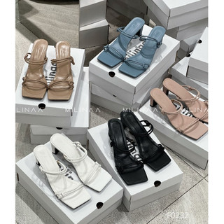 GIÀY CAO GÓT NỮ GÓT MÃNH 5P HAI DÂY TRÒN CÔT RÚT NGANG 2IN1 F0232