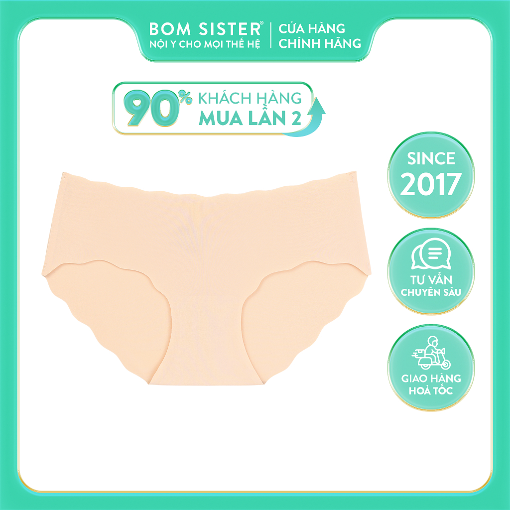 Quần lót su đúc không viền màu trơn BOM SISTER MUQ2202