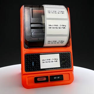 Máy In Nhiệt Cầm Tay PT-51DC Bluetooth  + Tặng Kèm 1 Cuộn Giấy In 3x2cm - Nhỏ Gọn - Tiện Lợi - Giá Rẻ