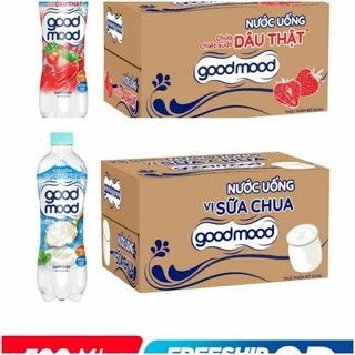 Thùng 24 chai goodmood vị dâu/sữa chua 450ml