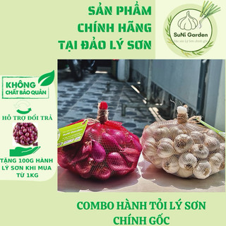 Combo hành tỏi lý sơn suni 1kg - đặc sản lý sơn chính gốc