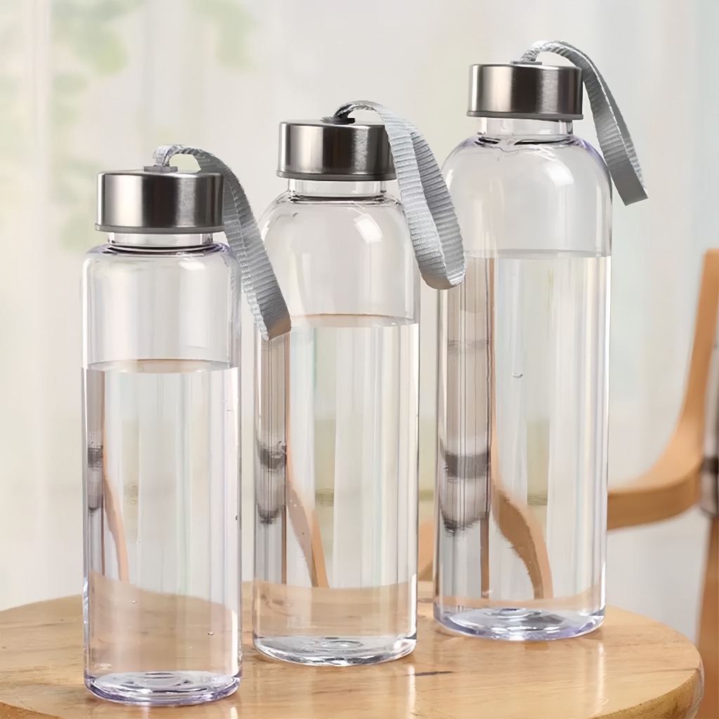 Chai dây thủy tinh 500ml, chai chịu nhiệt có dây quai xách, bình nước sinh tố nước ép