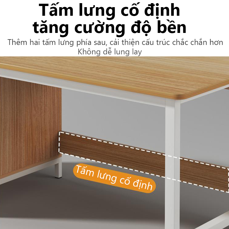 Bmzar Bàn máy tính Dày 140/120/100cm có ngăn kéo bàn máy tính chân thép Không gian lưu trữ lớn Có thể hỗ trợ trọng lượng | BigBuy360 - bigbuy360.vn