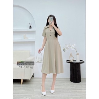 Béo Design Bigsize - Đầm công sở cổ tim bigsize