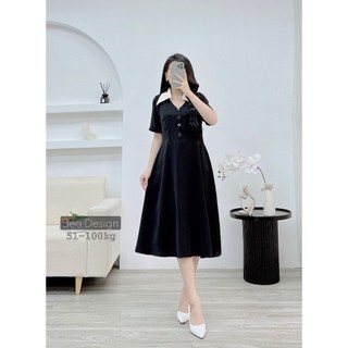 Béo Design Bigsize - Đầm công sở cổ tim bigsize