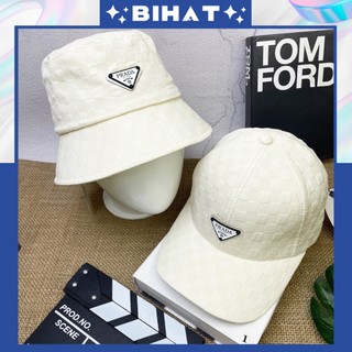 Cặp nón kết mũ lưỡi trai - mũ bucket XỐP P.R.A mạc sắt unisex full tem, Mũ đôi nón cặp MU39