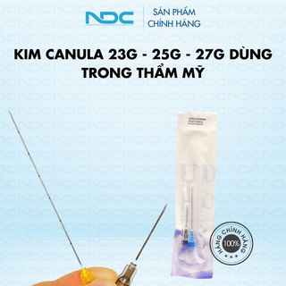 1 kim canula 23g - 25g - 27g dùng trong thẩm mỹ