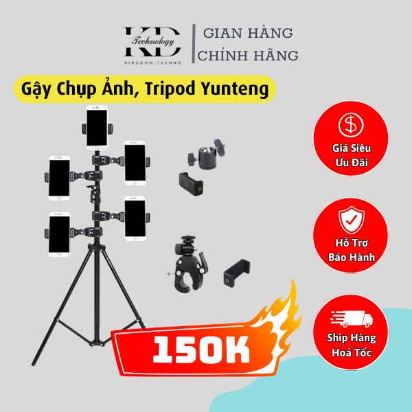 Gậy chụp ảnh tự sướng 3 chân Tripod Yunteng 9928,  cây gậy  selfie điều khiển từ xa