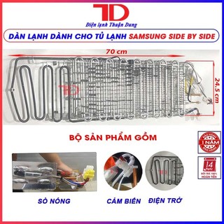 Dàn lạnh tủ lạnh dành cho tủ Samsung side by side, kèm cảm biến, sò nóng, điện trở cố định trên dàn