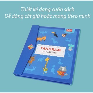 Đồ chơi Ghép Hình Tangram Trí Uẩn có nam châm bằng gỗ dành cho bé thích khám phá