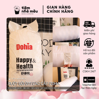 Ruột Gối Ôm Bông Gòn Trắng Tinh Khiết Tổng Hợp Tự Nhiên Xuất Nhật Size 35x110cm Tiệm Nhà Mêu