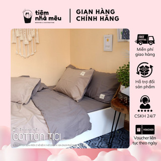 Bộ Vỏ Chăn Ga Gối Cotton Tici Mix✨m6/m8/2m -Tiệm Nhà Mêu✨Set 4 Món Freesize