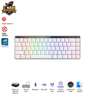 Bàn phím asus rog falchion rx red low profile - 90mp03ec-bkua10
