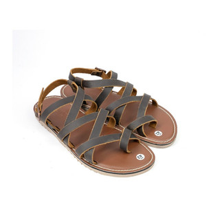 MH10 - Dép Sandal Nam Nữ Unisex Quai Da Bò Đế Cao Su Nguyên Khối thương hiệu MEHAI